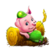 huff n puff money mansion straw pig symbol icon