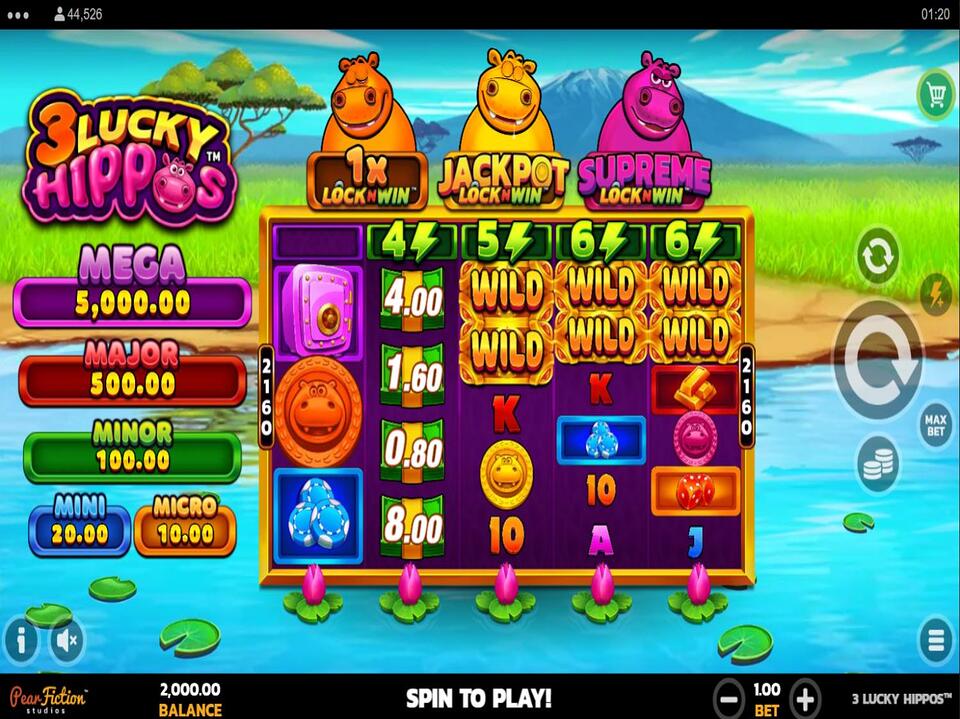 3 Lucky Hippos screenshot