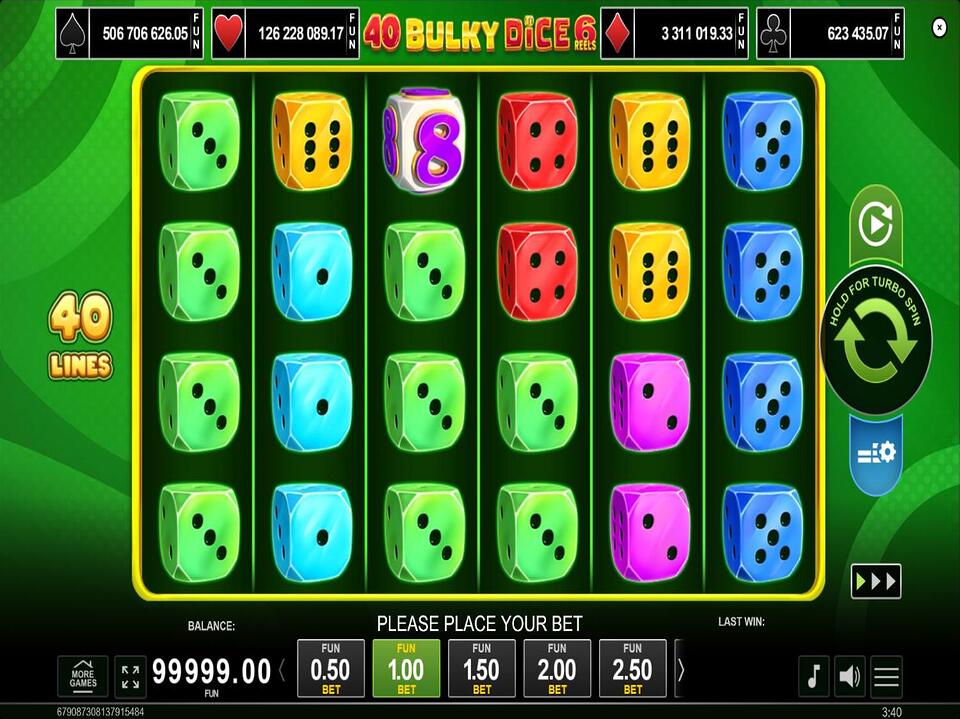 40 Bulky Dice 6 Reels screenshot