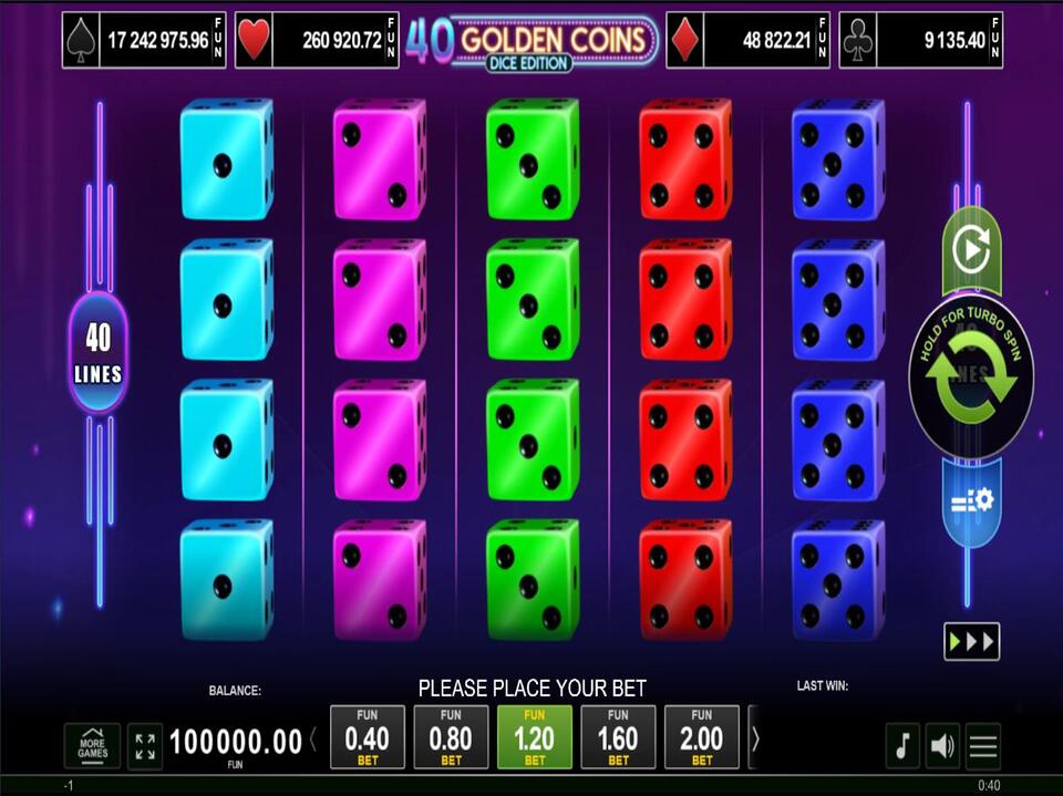 40 Golden Coins Dice Edition screenshot