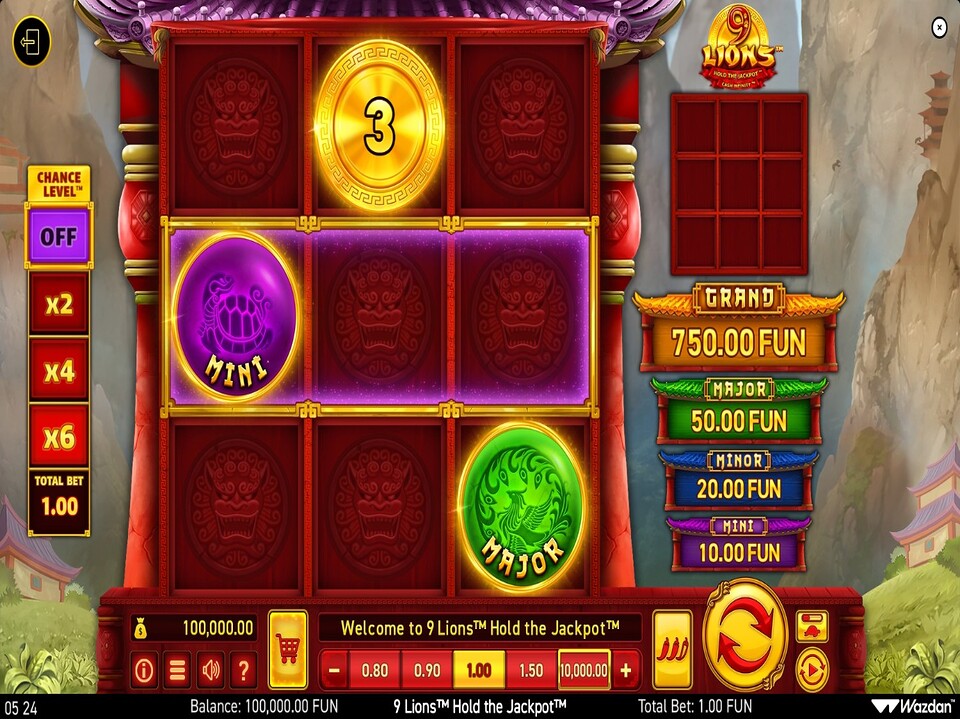 9 Lions Hold the Jackpot screenshot