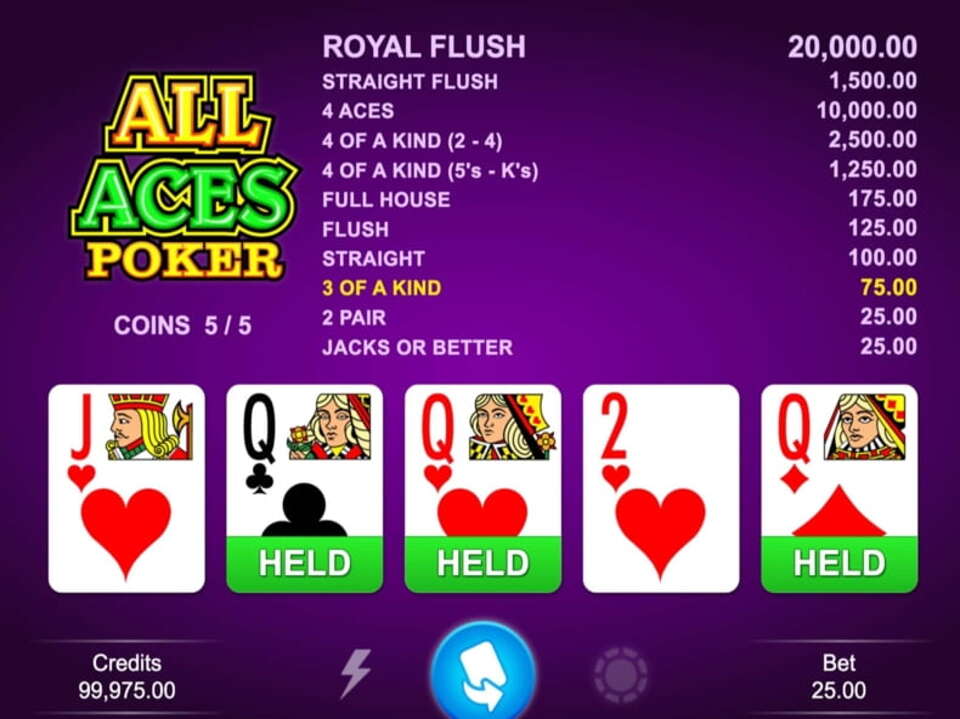 All Aces Poker screenshot