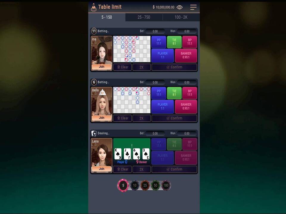 Baccarat Babes screenshot