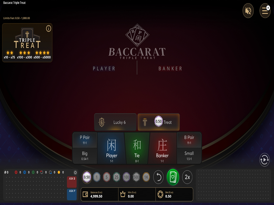 Baccarat Triple Treat screenshot