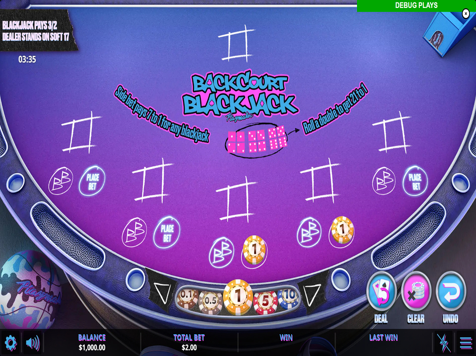 Backcourt Blackjack screenshot