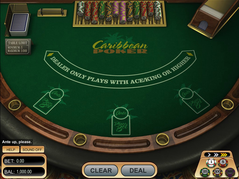 Betsoft Caribbean Poker screenshot