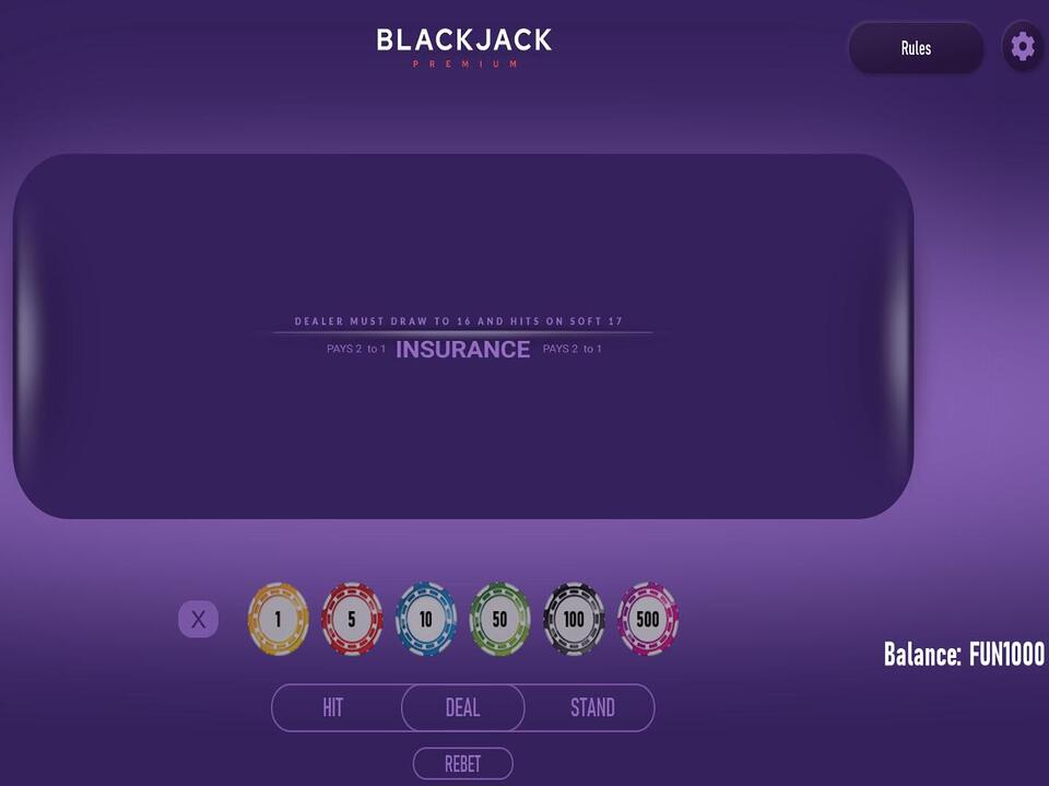 Blackjack Premium Single Deck screenshot