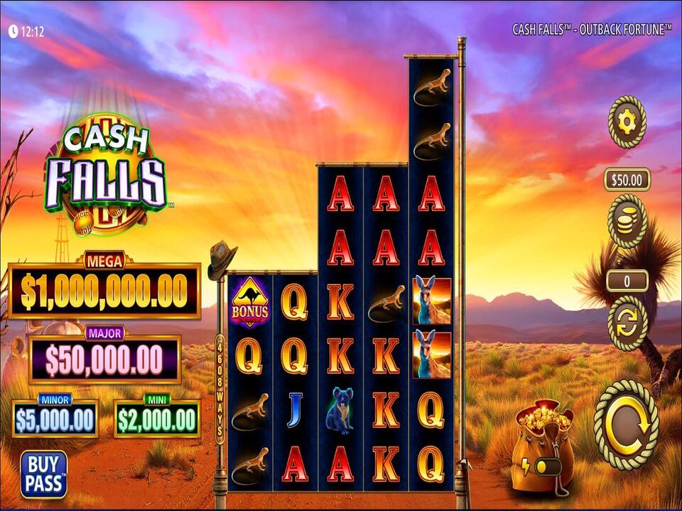 Cash Falls Outback Outback Fortune 96 screenshot