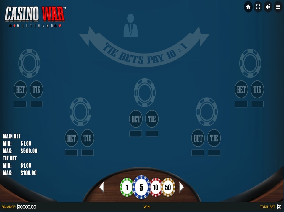 Casino War Multihand screenshot