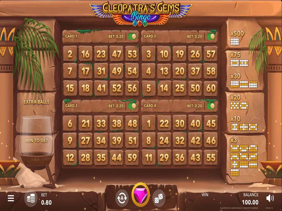 Cleopatras Gems Bingo screenshot