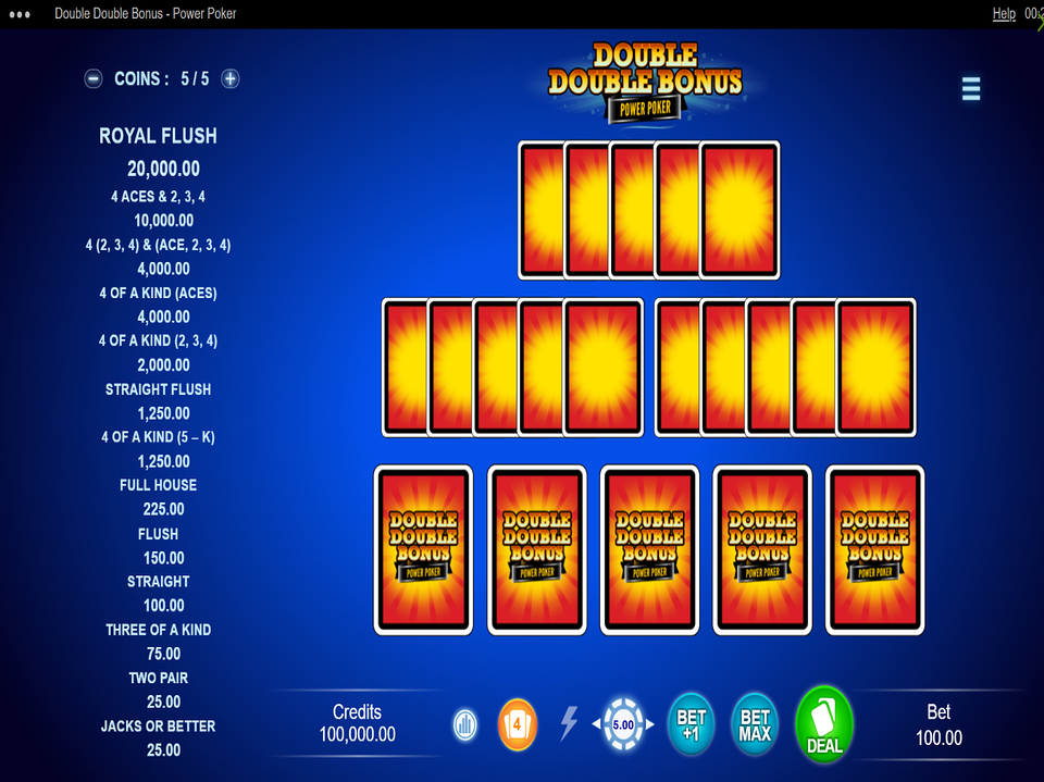 Double Double Bonus Power Poker screenshot