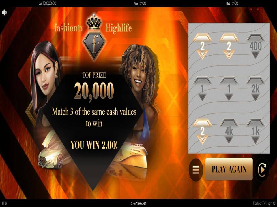 FashionTV Highlife Scratchcard screenshot