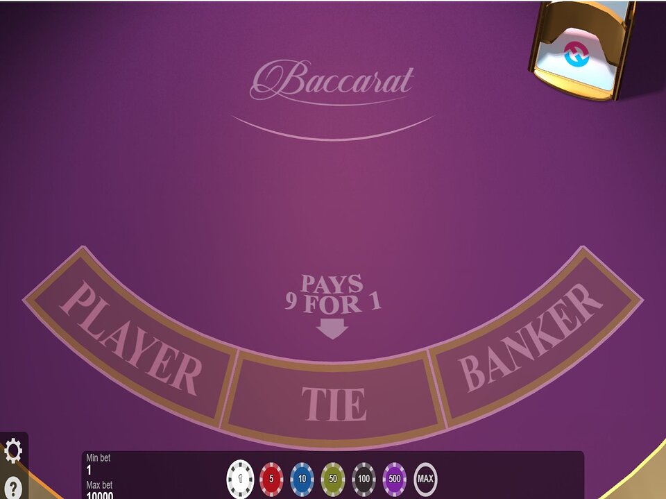 FunFair Technologies Baccarat screenshot