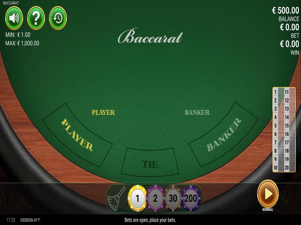 GameArt Baccarat screenshot