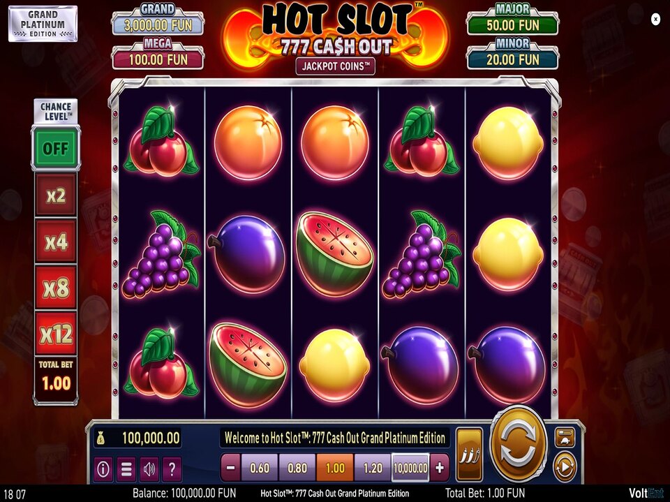 Hot Slot 777 Cash Out Grand Platinum Edition screenshot