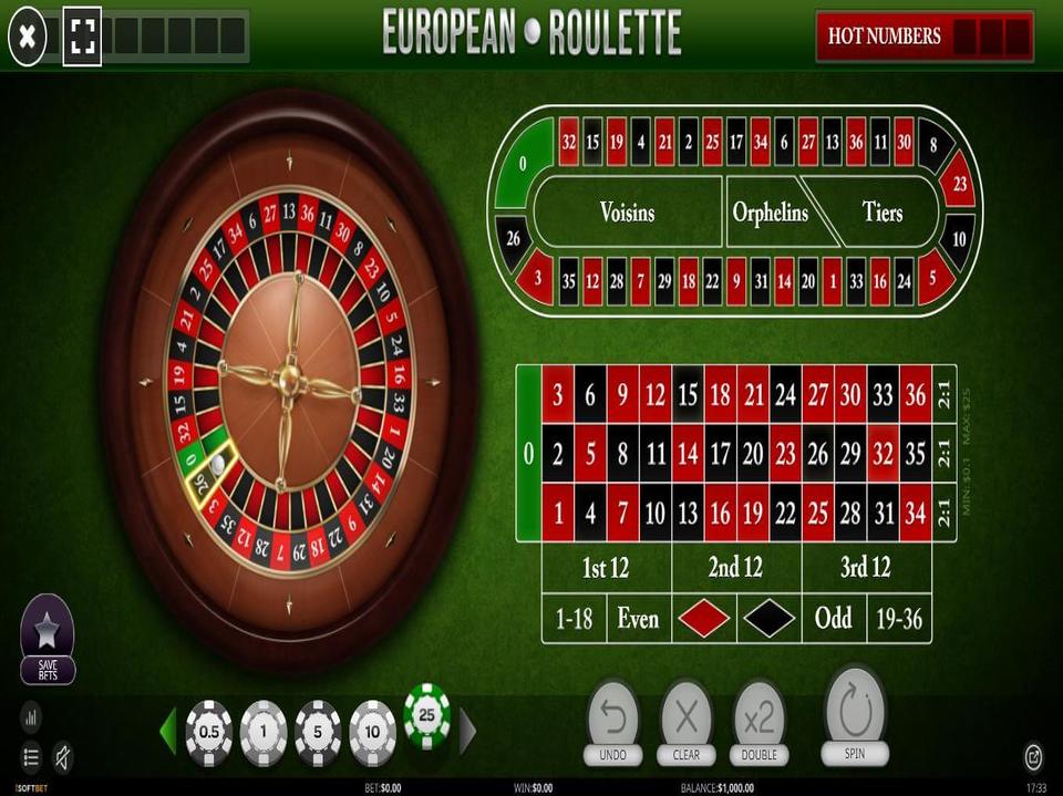 ISoftbet European Roulette screenshot