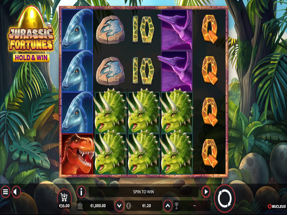 Jurassic Fortunes Hold and Win screenshot