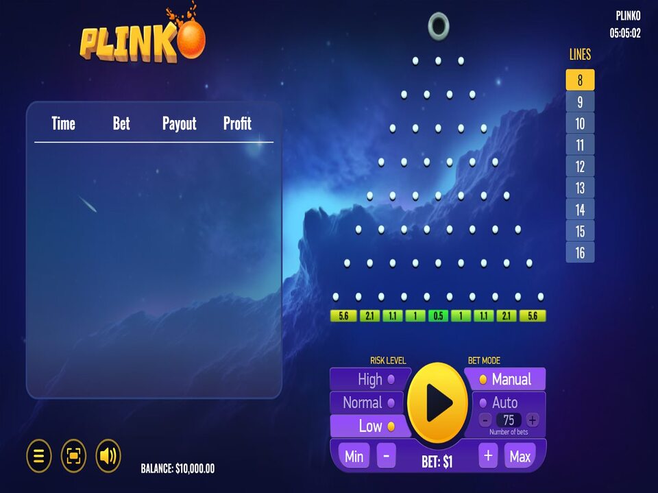 Platipus Gaming Plinko screenshot