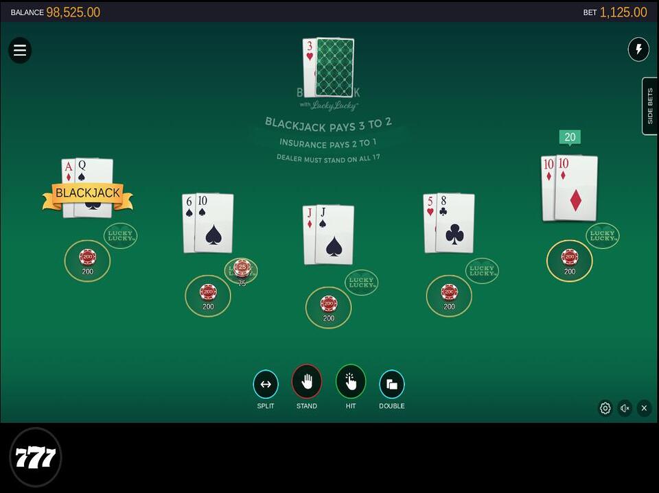 Premier Blackjack with Lucky Lucky screenshot