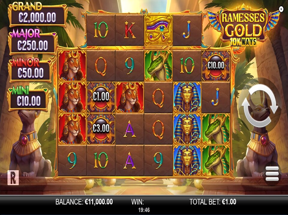 Ramesses Gold 10K Ways screenshot