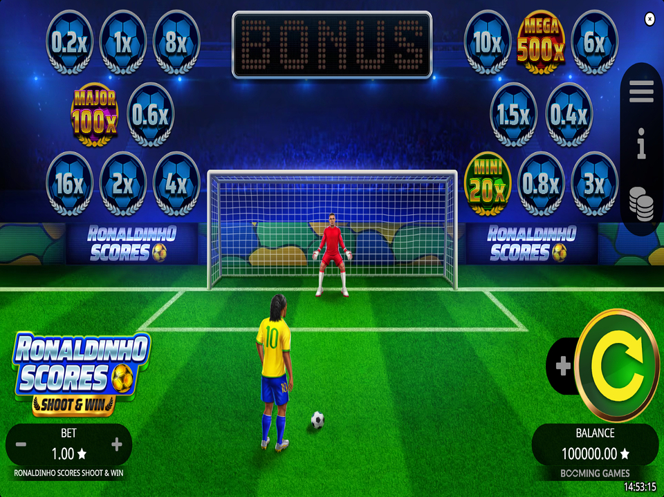 Ronaldinho Scores Shoot and Win screenshot