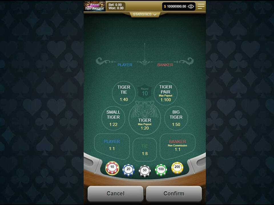 Royal Tiger Baccarat screenshot