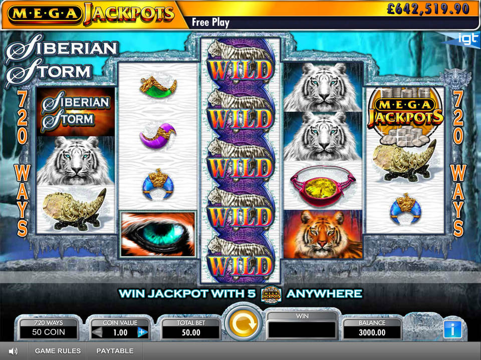 Siberian Storm Mega Jackpots screenshot