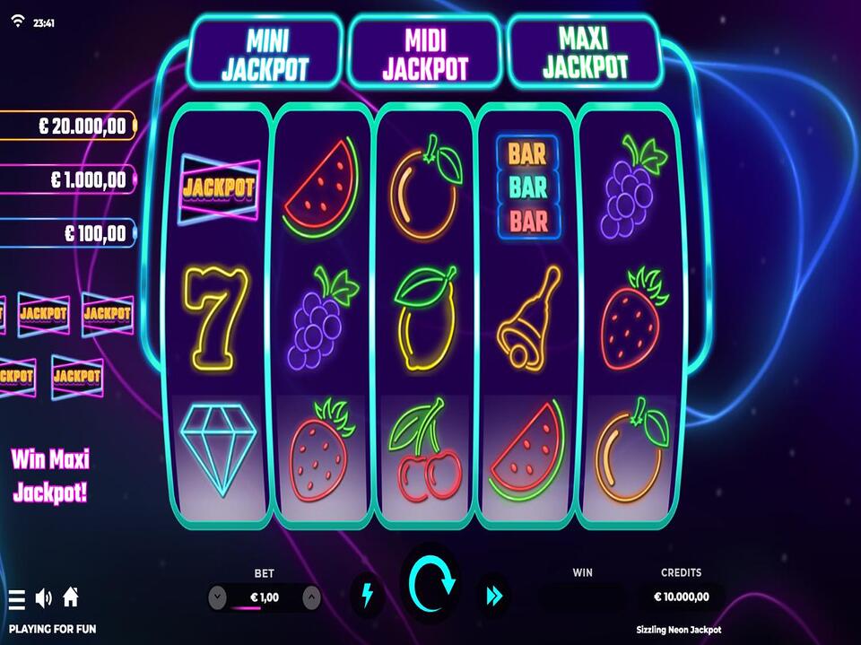 Sizzling Neon Jackpot screenshot