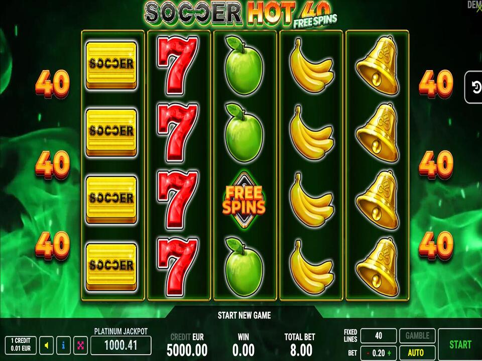 Soccer Hot 40 Free Spins screenshot