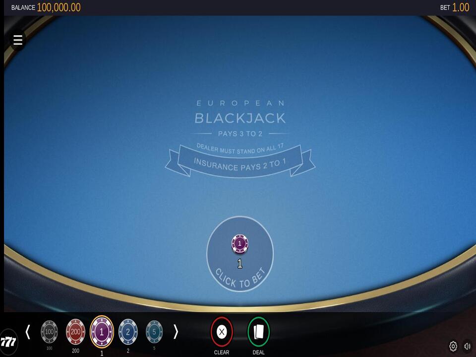 Switch Studios European Blackjack screenshot