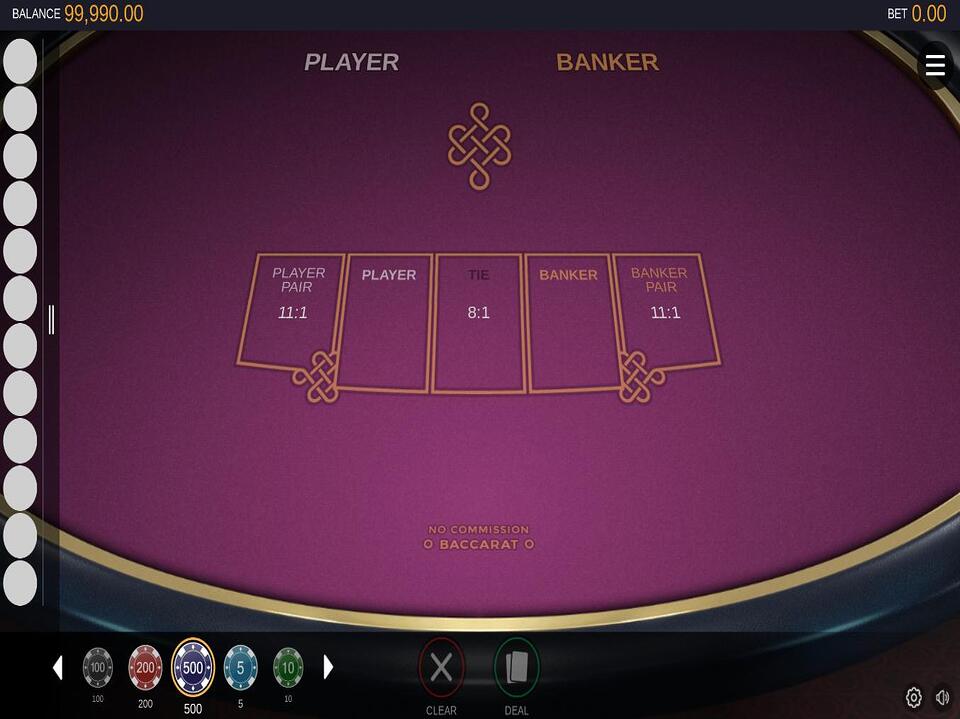 Switch Studios No Commission Baccarat screenshot