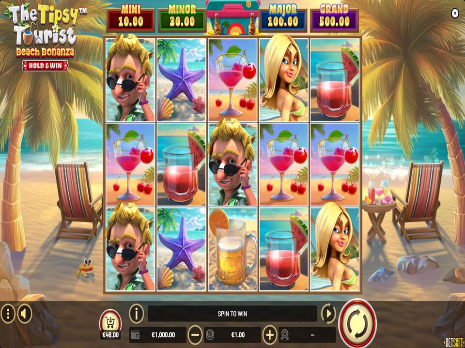 The Tipsy Tourist Beach Bonanza Hold and Win screenshot