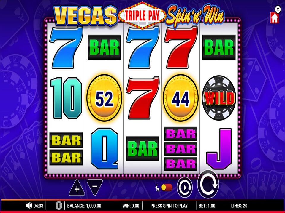 Vegas Triple Play Spin n Win screenshot