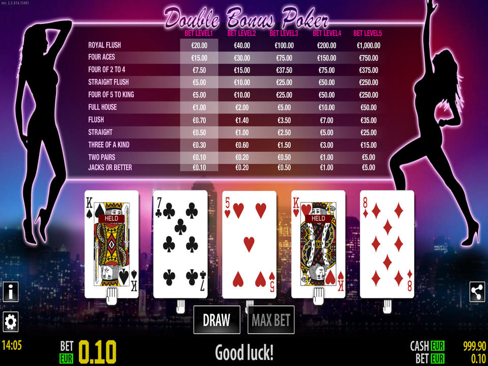 World Match Double Bonus Poker screenshot