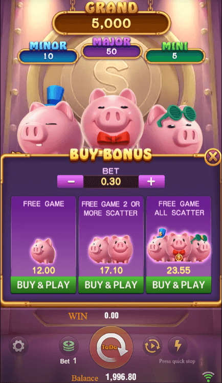 3 lucky piggy bonus buy